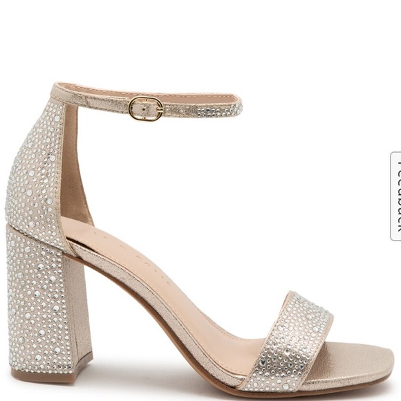 Gold rhinestone Kelly & Katie Caital sandal - Picture 3 of 7